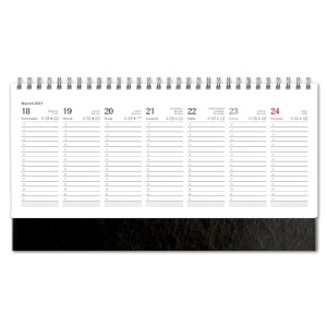 Kalendarz Biurkowy - stojący - Tygodniowy - NEBRASKA - CZARNY